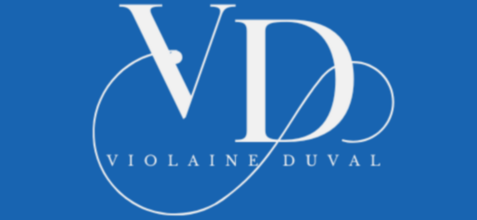 logo Violaine Duval, des initiales entrelacées et un livre ouvert en dessous